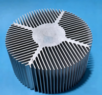 Radiateur Dissipateur de Chaleur LED en Aluminium Extrudé Usiné CNC Personnalisé OEM avec Perçage et Design Tournesol Anodisé
