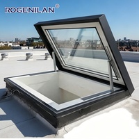 Rogenilan Fenêtres de toit modernes en aluminium et verre, économiseuses d'énergie, avec vitrage de sécurité feuilleté pour l'extérieur