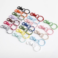 Anneau à ressort de 45 mm + anneau de verrouillage de 30 mm, mousqueton coloré, porte-clés, accessoires de sac, bijoux, mousqueton pivotant, fermoir à ressort, fermoir à homard