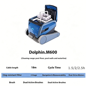 <span class=keywords><strong>Dolphin</strong></span> <span class=keywords><strong>M600</strong></span> Machine de nettoyage de piscine entièrement automatique à aspiration des eaux usées en plastique, <span class=keywords><strong>robot</strong></span> nettoyeur de piscine hors sol à double propulsion avec batterie au lithium - Product Image 4