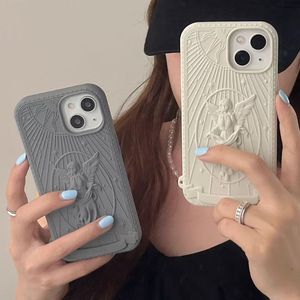 ซิลิโคนรูปนางฟ้าสามมิติที่ทันสมัยและสร้างสรรค์ เหมาะสำหรับเคสโทรศัพท์ของ Apple ป้องกันการตกกระแทกและกันแรงกระแทก - Product Image 2