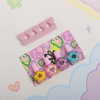 Kit de manucure amusant 4 couleurs Ensemble de vernis à ongles pour enfants en forme d'étoile mignonne avec séparateur de paillettes pelable Échantillon gratuit