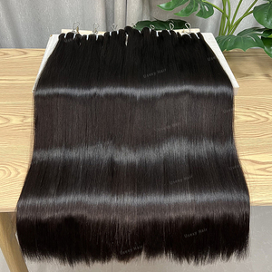 Extensions de cheveux humains bruts indiens de temple, double trame, vierges du Vietnam, non traités, avec cuticules intactes, en gros pour revendeurs - Product Image 2