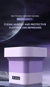 เครื่องซักผ้าแบบพับได้10L ซักอัตโนมัติขนาดเล็กแบบพกพาได้เครื่องซักผ้าขนาดเล็กตัวช่วยสร้างธุรกิจ