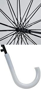 Paraguas Recto Transparente Semiautomático con Mango en J, PVC Impermeable, Impresión Personalizada, Precio Económico, Promoción al por Mayor - Product Image 5