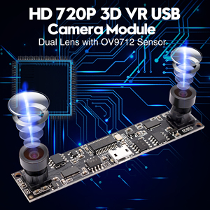<span class=keywords><strong>Caméra</strong></span> <span class=keywords><strong>USB</strong></span> stéréo 3D ELP <span class=keywords><strong>HD</strong></span> couleur UVC CMOS OV9712 à double objectif pour <span class=keywords><strong>caméra</strong></span> VR 3D, imprimante 3D - Product Image 3