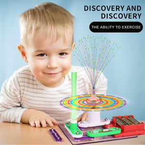 Blocs de construction électroniques en plastique colorés, kit d'expériences scientifiques sur la physique, circuit électronique, jouet éducatif pour enfants - Product Image 4