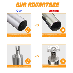 Prix d'usine, tube en acier inoxydable soudé moderne de haute qualité pour les escaliers, système de main courante 304 316 - Product Image 3
