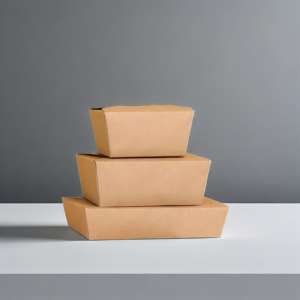 Contenedor Ecológico para Llevar Comida, Resistente al Agua y a la Grasa, de Papel Kraft Desechable, para Restaurantes - Product Image 6