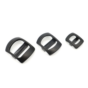 Hebilla Curva de Plástico en Forma de D KJM de 25MM 20MM 12MM Negra, Hebilla Ajustable para Arnés de Mascotas, para Collares de Perros y Gatos - Product Image 1