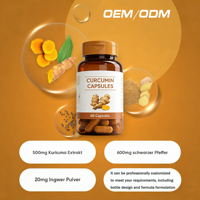 Complément de curcumine de qualité supérieure, végétalien, à base de plantes, capsules nutritionnelles pour adultes, OEM
