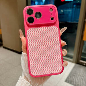 Coque de téléphone portable en verre pour appareil photo, motif ondulations scintillantes, pour iPhone 17 16 15 Pro Max, avec cadre brillant et protection d'objectif - Product Image 4