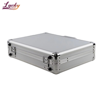 Étui de transport en aluminium argenté de protection, taille et logo personnalisés, étui à outils en aluminium de haute qualité avec insert en mousse