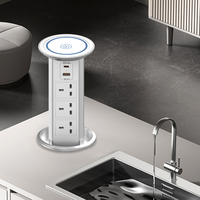Station de charge sans fil USB-C 20W Prise de table multifonctionnelle de levage motorisée 3 Pop Power pour la cuisine encastrée Pop