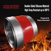 Connecteur de conduit haute température en acier inoxydable 304 à joint souple en tissu silicone ignifuge sur mesure pour l'évacuation de fumée