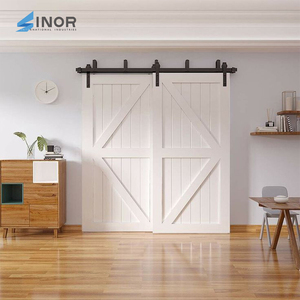 Vintage <b>Rustic</b> Style Enhances Home Beauty High Stability Structure No Deformation Solid Wood Barn <b>Door</b> for Interior Use - Product Image 1