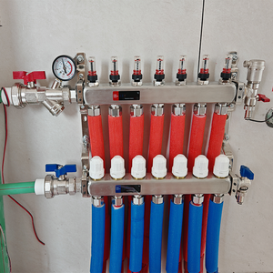 Коллектор для теплого пола из нержавеющей стали, 2-10 выходов, для отелей и апартаментов, экологичный, простой в установке - Product Image 5