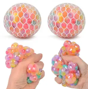 New Design Stress Release Balls Mesh Squishy Balls Cheaper Kids Toys TRP Grape Balls