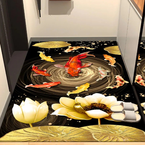 Hiện Đại Sang Trọng Polyesterimitation Siêu Mềm Phòng Khách Thảm Với Chống Trượt Mô Hình In Ấn Khu Vực Lớn Hộ Gia Đình Khách Sạn Thảm - Product Image 4