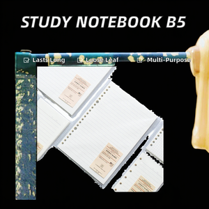 学校ノート ルーズリーフ B5 80g シングルライン グリッド ドット ブランク 英語 コーラル スタディ デイリープランナー 60枚 フィラー - Product Image 2