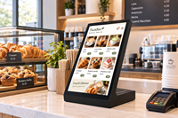 Tablette tactile de signalisation numérique de table LCD en forme de L de 10.1 pouces Android Kiosque de table en libre-service Tablette de panneau de menu d'écran