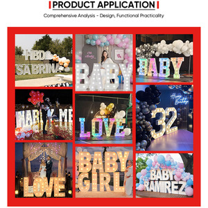 Khổng lồ lớn lớn Đảng trang trí LED 4ft 5ft lớn marquee chữ số đèn cho sự kiện đám cưới Nguồn cung cấp - Product Image 6