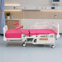 Lit d'accouchement électrique avec roulettes pivotantes, lit gynécologique pour soins post-partum, pour la salle de maternité de l'hôpital