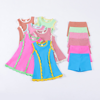 Robe-short personnalisée pour enfants avec short intégré, style évasé doux, tenue de danse décontractée, vêtements d'été de boutique, fournisseur