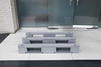 NEXARA Personnalisable PP Bleu 1208 Euro Palette Plastique 1200*800*160mm Grille Field Runner Single Face 4-Way Entry for Shipping