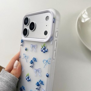เคสโทรศัพท์แบบนิ่ม TPU กันกระแทก พิมพ์ลาย UV ลายดอกบลูเบอร์รี่ โบว์ผูกผม สำหรับ iPhone X/XS XR 11 13 15 17 18 pro max รับผลิตตามแบบ OEM - Product Image 4