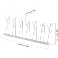 Kit de pointes anti-oiseaux en polycarbonate plastique avec colle adhésive