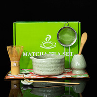 Astief Coffret Cadeau Personnalisé OEM Fait Main, Ensemble Complet d'Outils Traditionnels en Porcelaine et Céramique pour la Préparation du Thé Matcha, Idéal pour les Débutants
