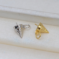 Pendentif en argent S925 sur le thème de Noël, breloque en forme de cornet de glace, compatible avec les perles rondes de 9 à 13 mm, fabrication artisanale de bijoux, accessoires cadeaux