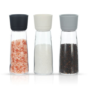 Haute qualité noir blanc maison bonne prise en main réglable en céramique manuel verre épices broyeur d'herbes bouteille <span class=keywords><strong>sel</strong></span> et poivre moulin - Product Image 1