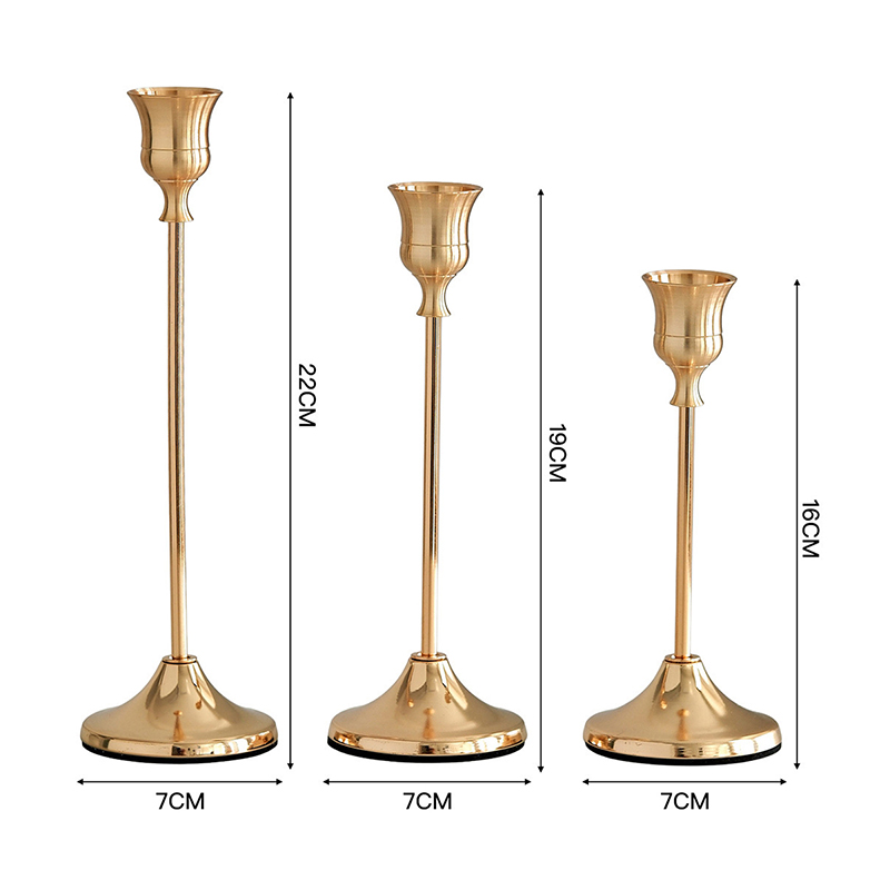 Set da 3 pezzi color oro