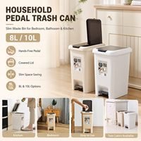 Poubelle en plastique pour la maison, le bureau, la salle de bain, la cuisine, grande capacité, hermétique, anti-odeurs, pour usage domestique
