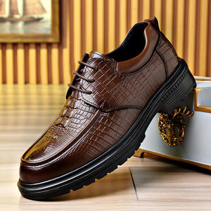 QLFashion hommes chaussures printemps et été 2025 nouvelles Explosions haut de gamme Crocodile motif décontracté réel britannique mariage <span class=keywords><strong>Gro</strong></span> - Product Image 1