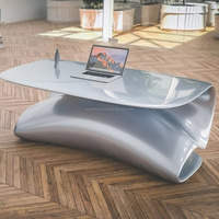 Bureau de direction en PRV sur mesure, haute technologie, best-seller, comptoir d'accueil moderne et luxueux pour entreprise, comptoir d'information hospitalier