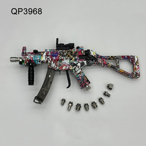 Toy Car Wash Water Gun Submachine Gun 3/8 High-pressure Car Wash Water Gun Simulated Automatic Rifle Car Wash 4 Nozzles Gloves - Product Image 4