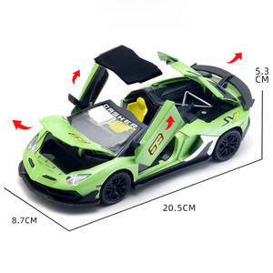 รถโมเดลไดแคสต์ <span class=keywords><strong>LP770</strong></span> SVJ คุณภาพสูง สเกล 1:24 แบบดึงหลัง มีไฟและเสียง สำหรับนักสะสม - Product Image 4