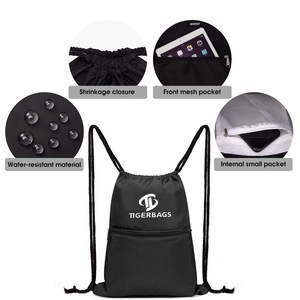 Professional Oxford Soft <b>Drawstring</b> <b>Backpack</b> Custom Logo Waterproof Foldable Shoe Storage Large Capacity Unisex Polyester Sports - Product Image 2