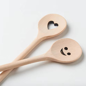 Cuillère à long manche Lotus deux pièces Lotus vaisselle bois café Stirie cuillère poignée étendue bouillie cuillère à mélanger - Product Image 1