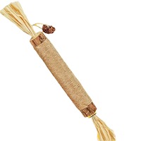 Jouet naturel en Polygonum Multiflorum avec bâtonnet à mordre en raphia pour le jeu et l'exercice des molaires