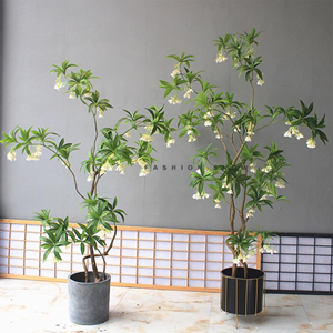 Schefflera de árbol verde <span class=keywords><strong>artificial</strong></span> de lujo, plantas de suelo grandes de plantas artificiales para decoración de ventanas de sala de té de tienda de vestíbulo de Hotel - Product Image 2