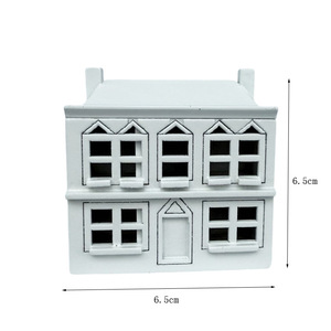 Mini Casa delle Bambole in Legno Bianco, Modello di Villa in Miniatura per Gioco di Ruolo - Product Image 5