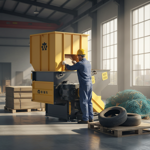 Machine professionnelle de recyclage des déchets industriels dotée de broyeurs robustes pour plastiques et tissus textiles de haute résistance, conçue pour une utilisation en usine - Product Image 1