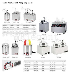 Eagle Acero inoxidable 201 304 Comercial Eléctrico Hot Fudge Nacho Cheese Sauce Warmer Dispensador con bomba - Product Image 6