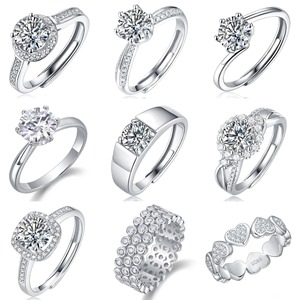 Vente en gros <span class=keywords><strong>de</strong></span> bagues <span class=keywords><strong>de</strong></span> <span class=keywords><strong>couple</strong></span> en argent S925 avec moissanite VVS <span class=keywords><strong>pour</strong></span> femmes, design luxueux, bague en argent avec moissanite <span class=keywords><strong>pour</strong></span> <span class=keywords><strong>cadeau</strong></span> - Product Image 6