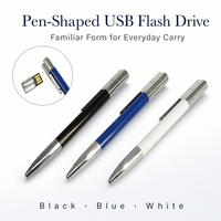 Flashdisk 2 in 1 Pulpen USB Stick 2GB 4GB 8GB 16GB Metal Pendrive USB Flash Drive 32GB 64GB Pen Drive