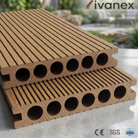 Tarima de Madera Plástica Compuesta Vivanex Resistente a la Decoloración, Impermeable, Ecológica, Antideslizante, Instalación con Sistema de Clic para Uso en Exteriores
